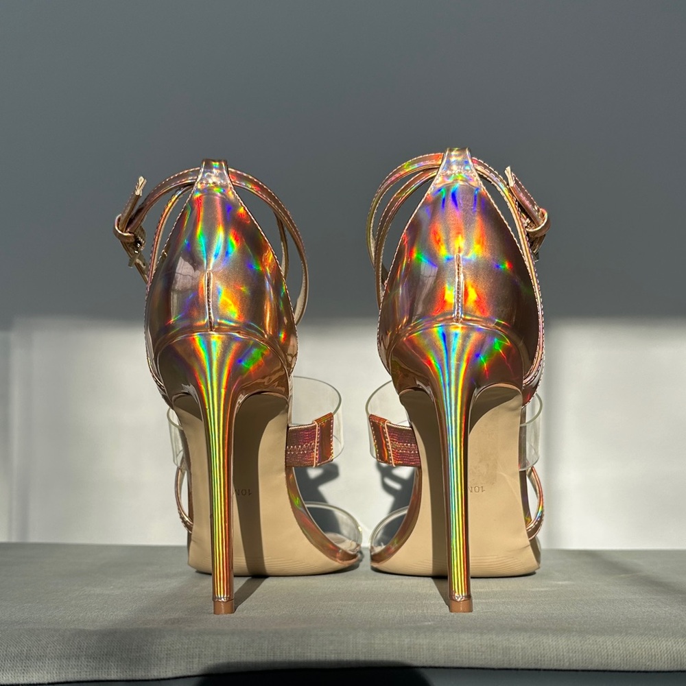 Guess Iridescent Strappy Heels